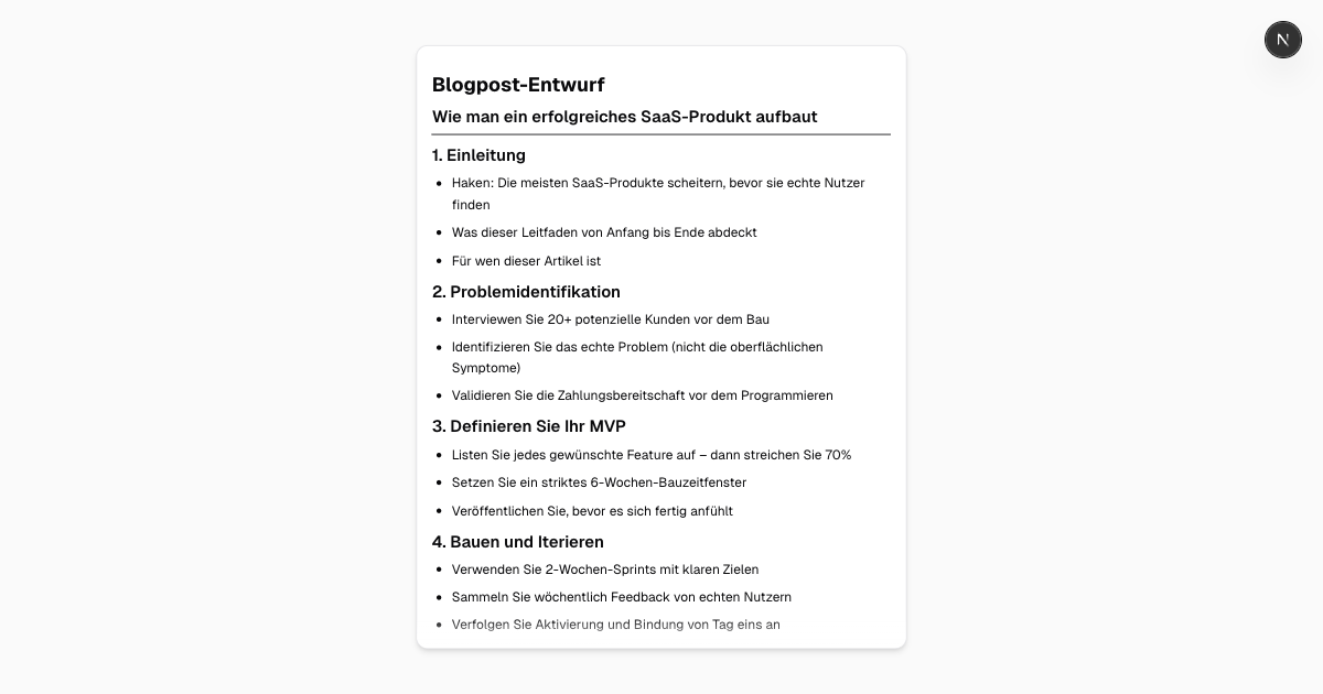 Kostenloser KI-Blog-Gliederungs-Generator