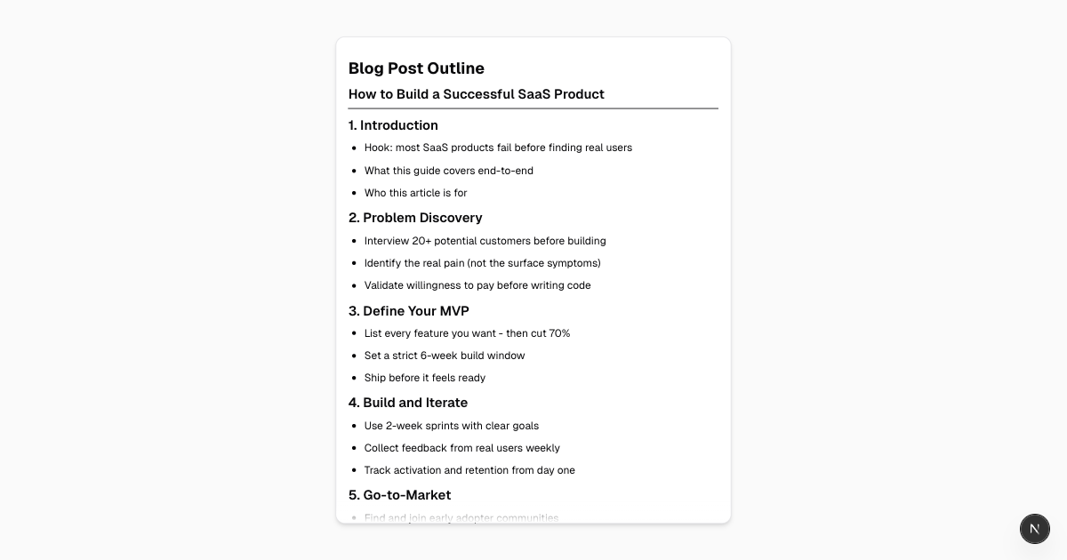 Free AI Blog Outline Generator